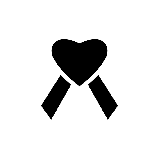 aids heart shaped ribbon icon