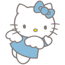 angel style hello kitty cat icon