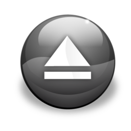 black eject button icon