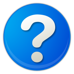 blue help button icon