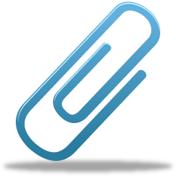 blue paper clip icon