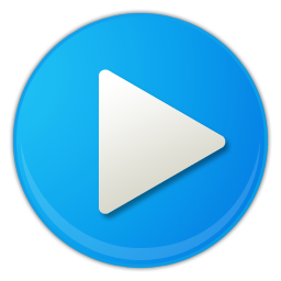 blue play button play icon