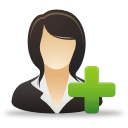 create women's business user icon