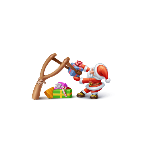 cute santa claus gift icon