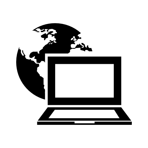 earth and computer icons