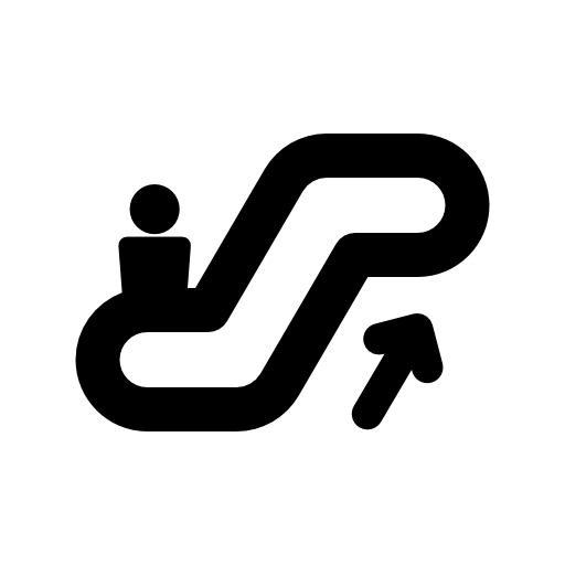 escalator up flag icon