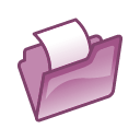 folder violet open icon