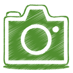 green digital camera icon