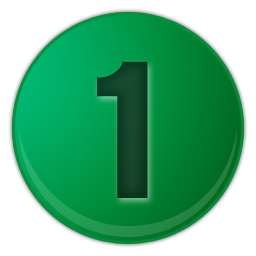 green number 1 icon