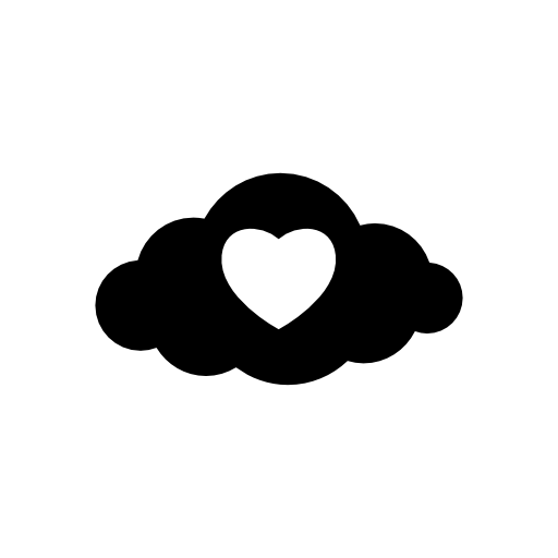 heart shaped cloud icon