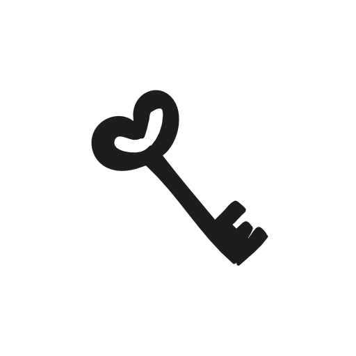 heart shaped key icon