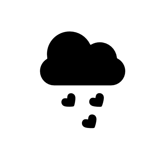 heart shaped rain icon