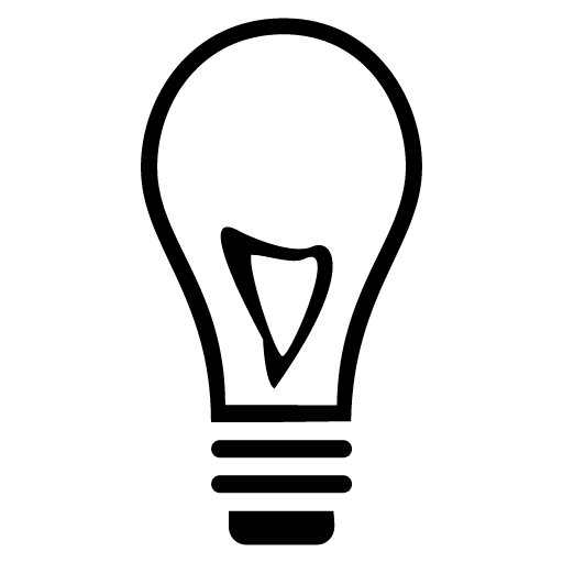 incandescent light bulb icon