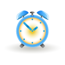 little clock icon blue