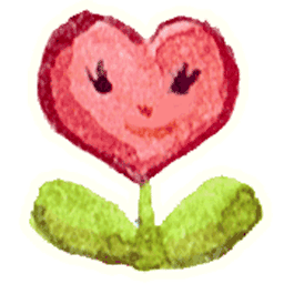 lovely heart shaped flower icon