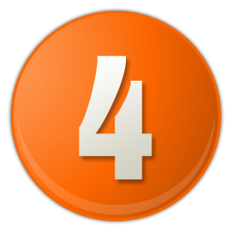 orange number 4 icon