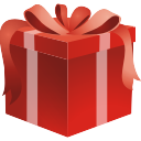 red christmas gift box icon