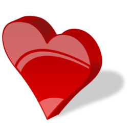 red heart shaped icon