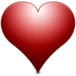 red heart shaped icon