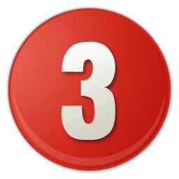 red number 3 icon