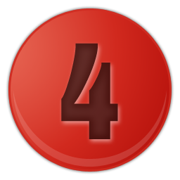 red number 4 icon