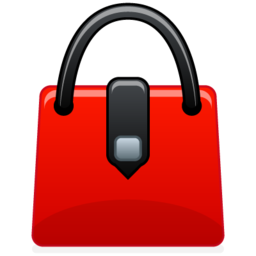 red shopping bag icon