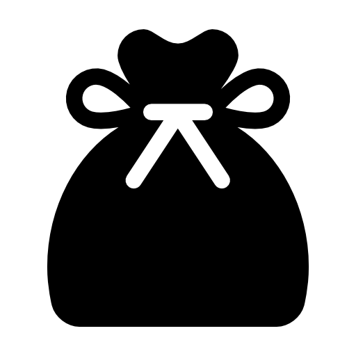 santa claus gift bag icon