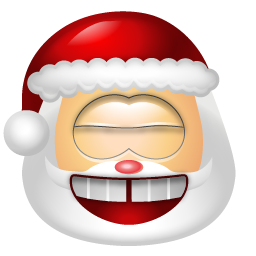 santa claus laughing emoticon