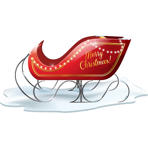 santa sleigh icon