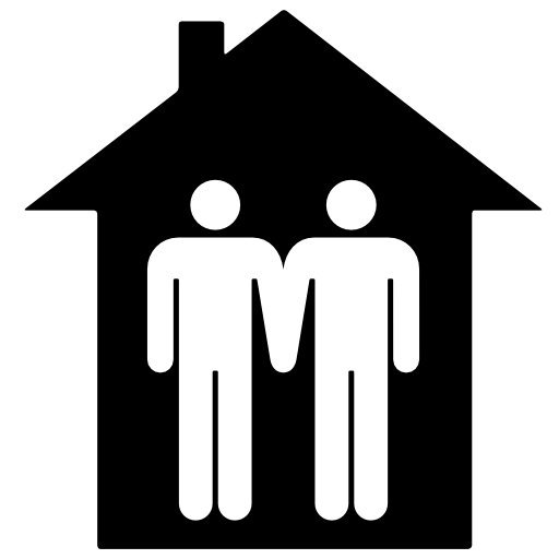 two people in house icon
