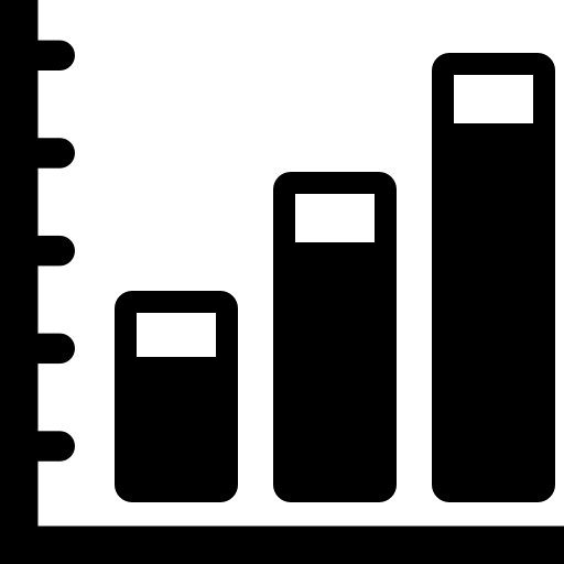 upward trend bar chart icon