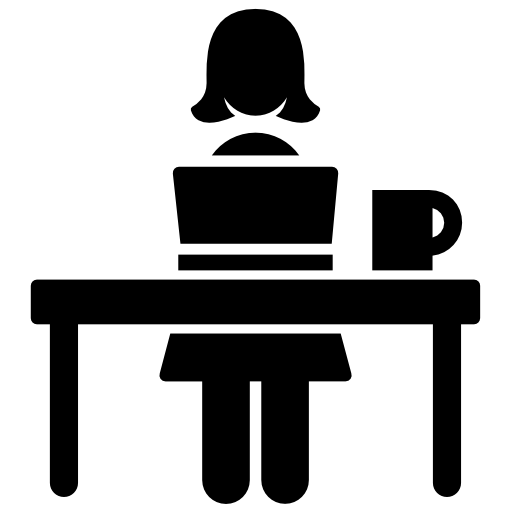 woman computer icon